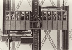 Gustave Eiffel设计电梯